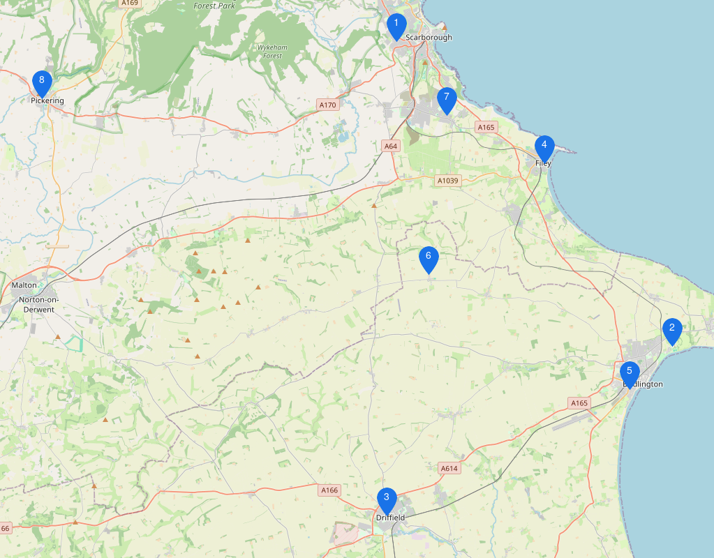 Map of Class Locations